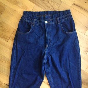 Zara Paper Bag Waist Balloon Jeans